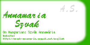 annamaria szvak business card